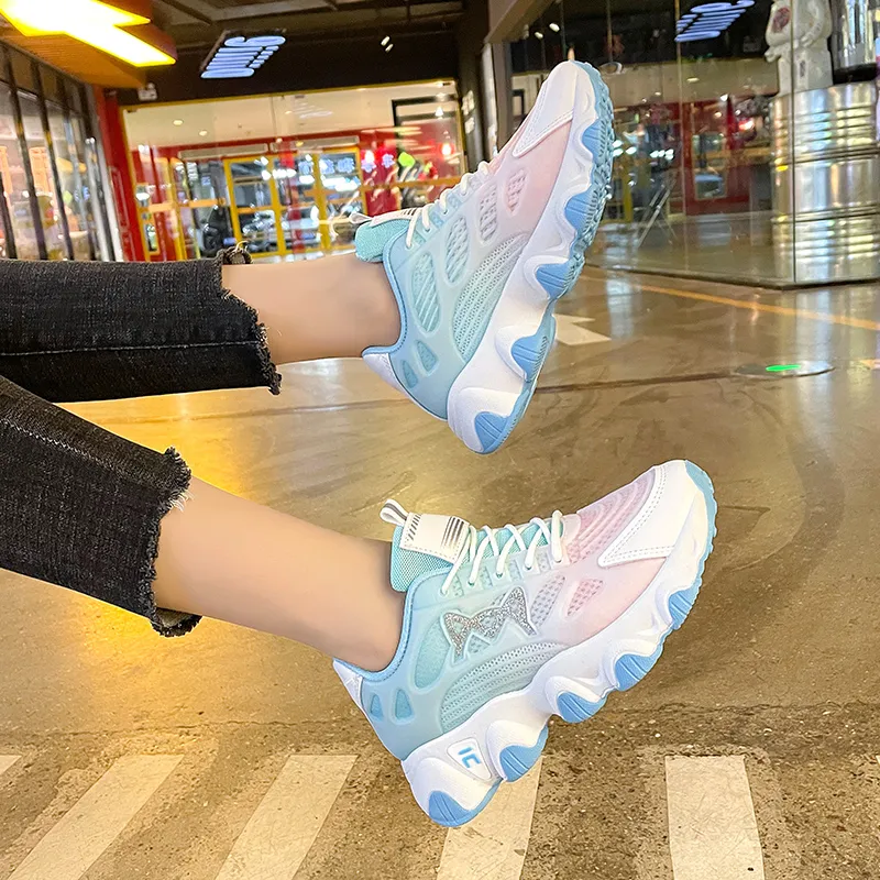 Daying Breathable Height Increase Low Top Casual Shoes Women's-1