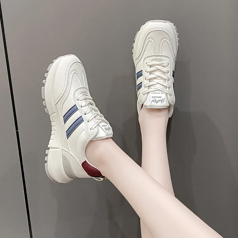Daying Slip Resistant Height Increasing Low Top Casual Shoes Women's-2