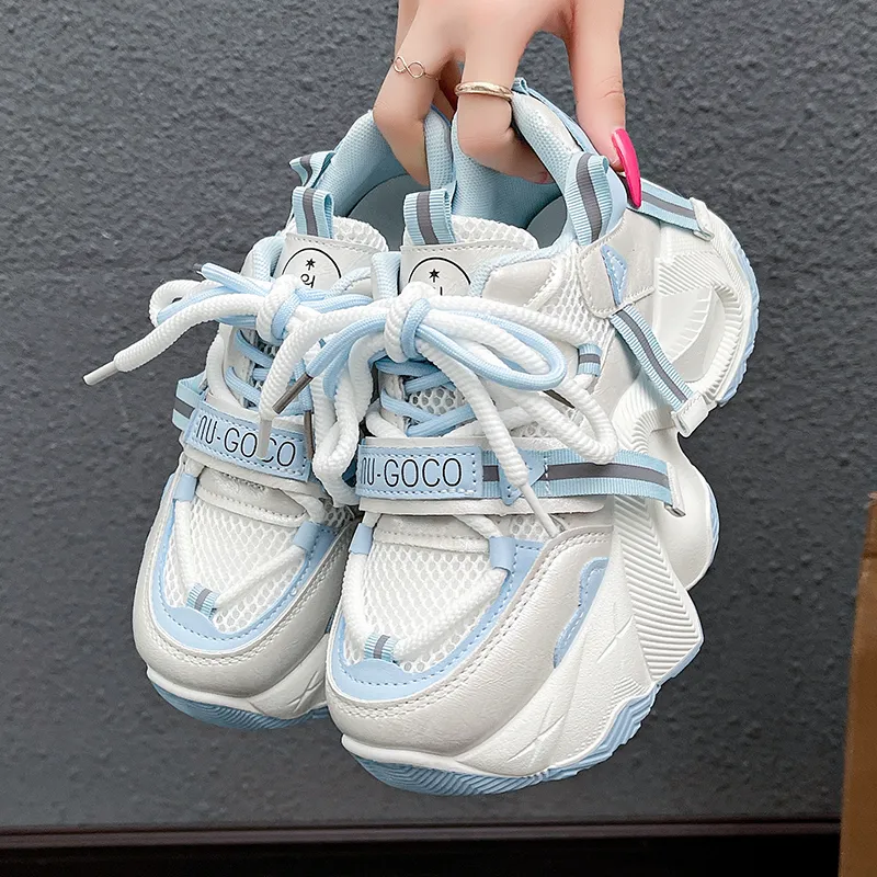 Daying Breathable Height Increase Low Top Chunky Sneakers Women's-2