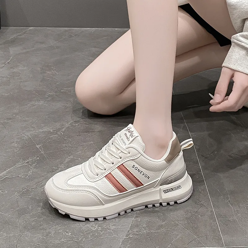 Daying Slip Resistant Height Increasing Low Top Casual Shoes Women's-7