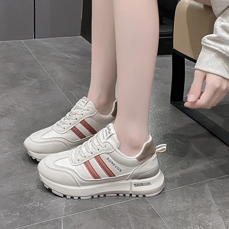 Daying Slip Resistant Height Increasing Low Top Casual Shoes Women's-8