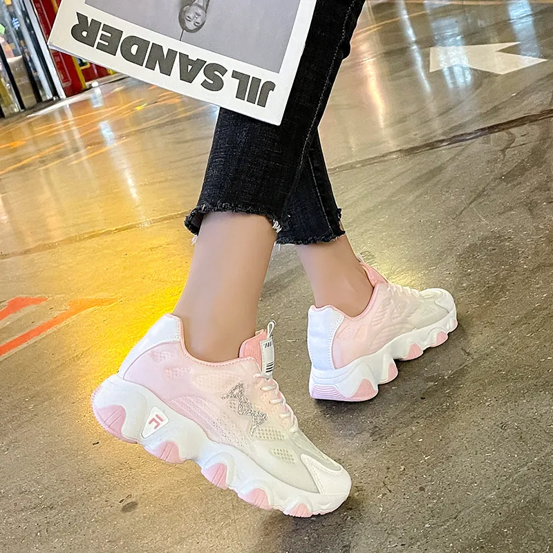 Daying Breathable Height Increase Low Top Casual Shoes Women's-9