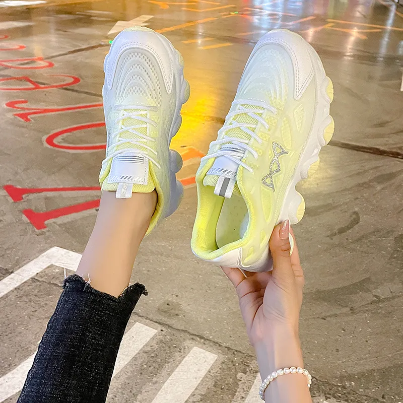 Daying Breathable Height Increase Low Top Casual Shoes Women's-13