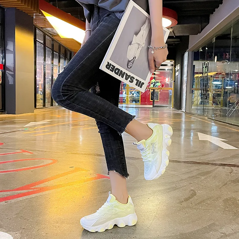 Daying Breathable Height Increase Low Top Casual Shoes Women's-14