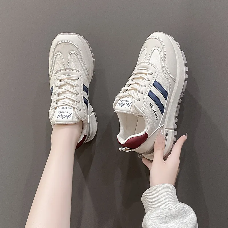 Daying Slip Resistant Height Increasing Low Top Casual Shoes Women's-3