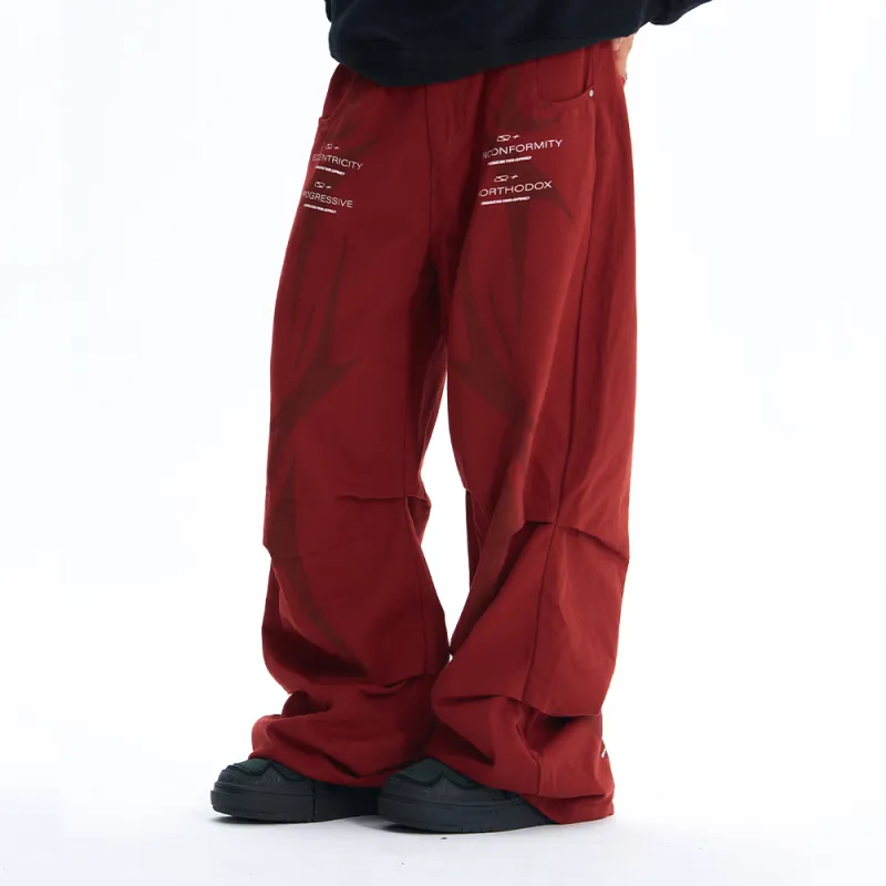GRKC Casual Pants Unisex Red-4