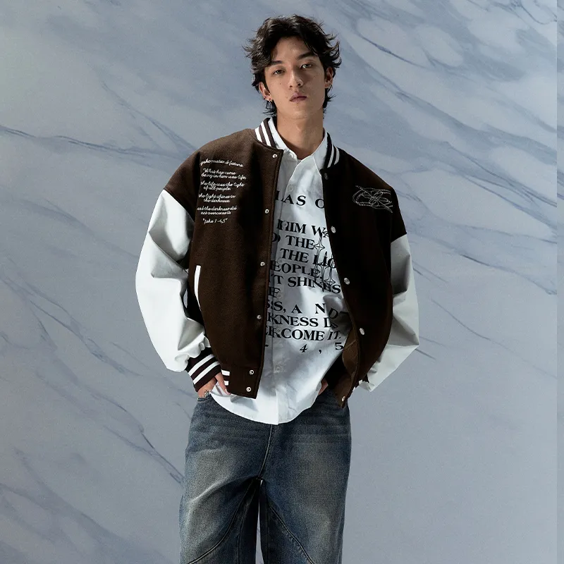 GRKC Baseball Jacket Unisex Brown-5
