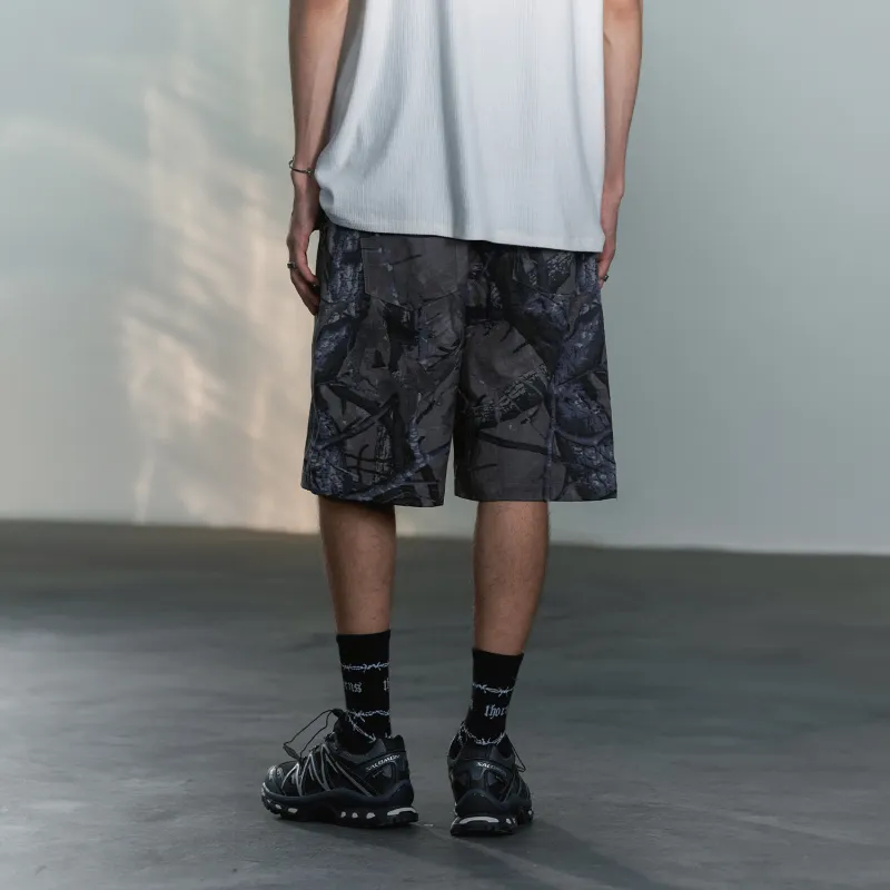 GRKC Casual Shorts Unisex Gray Black-3