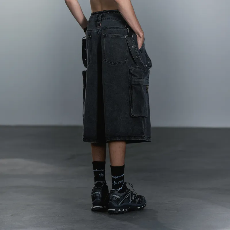 GRKC Denim Shorts Unisex Black-5