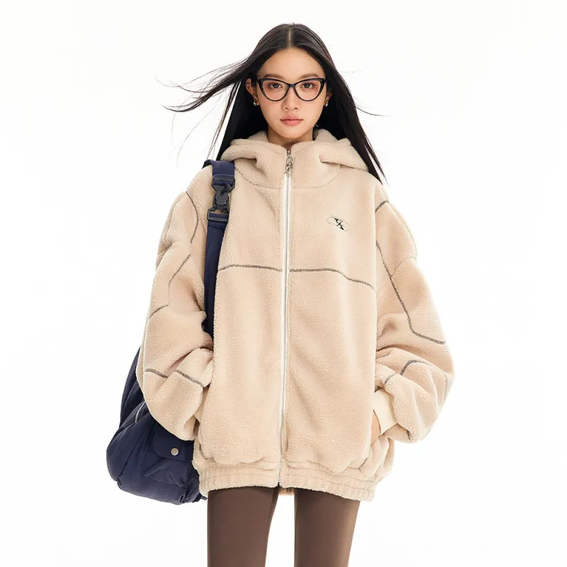 GRKC Velvet feel Coat Unisex Beige-5