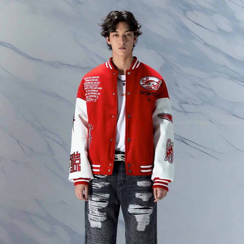GRKC Baseball Jacket Unisex Red-2