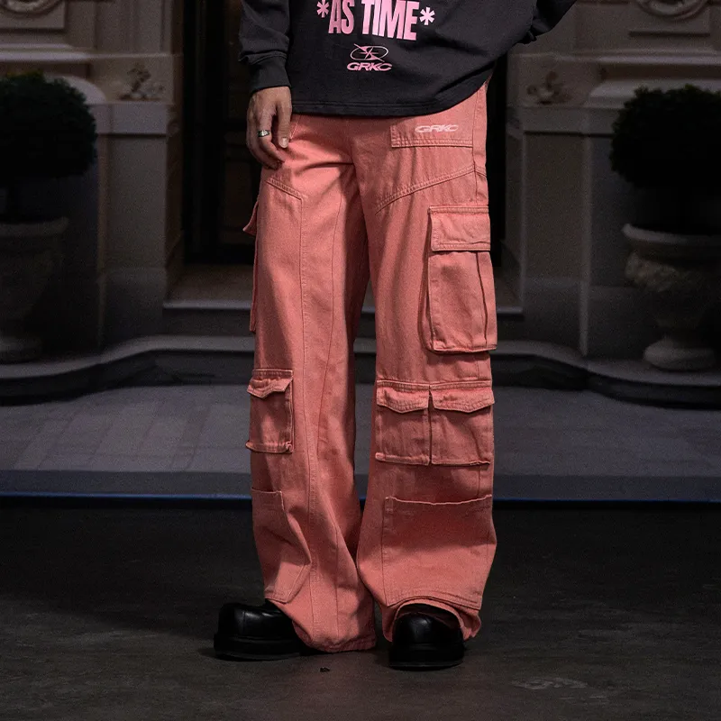 GRKC Cargo Pants Unisex Pink-3
