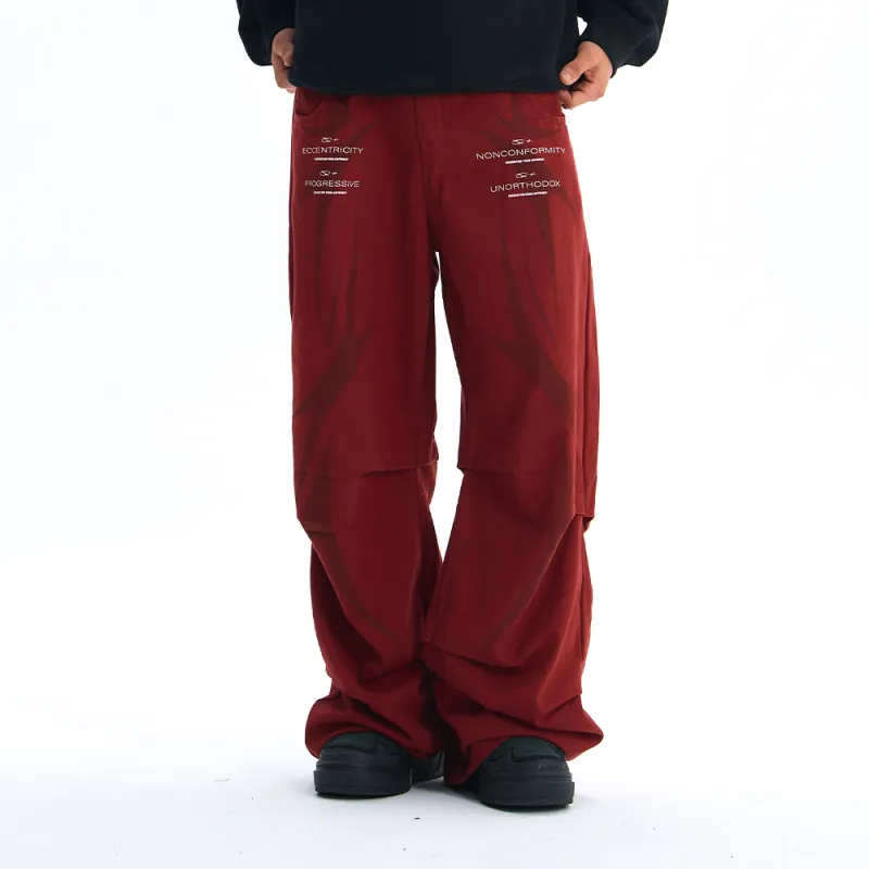 GRKC Casual Pants Unisex Red-6