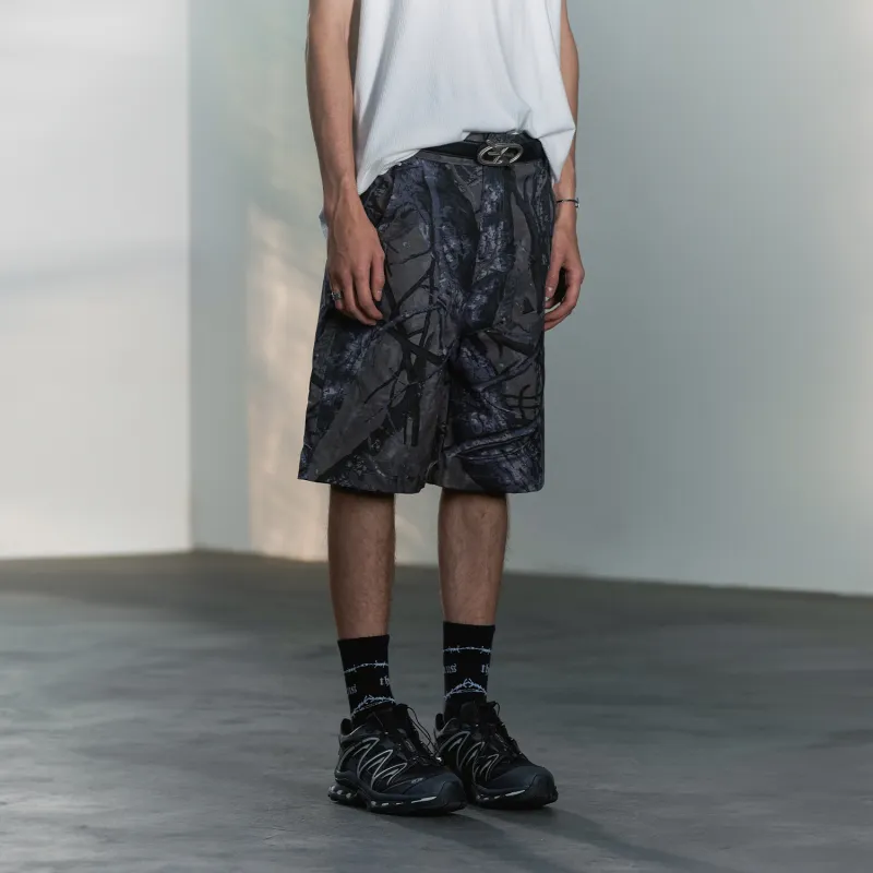 GRKC Casual Shorts Unisex Gray Black-4