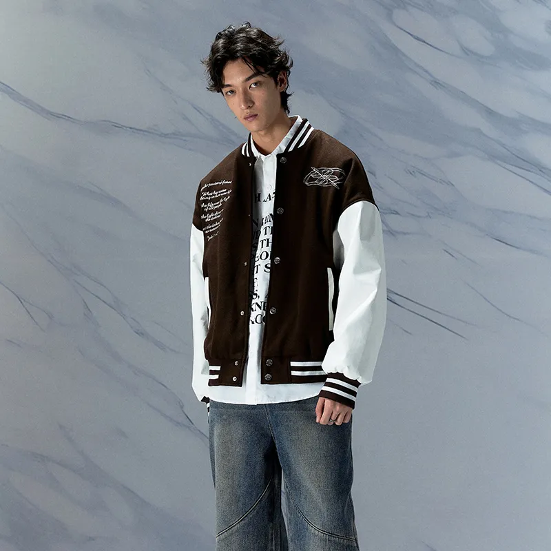 GRKC Baseball Jacket Unisex Brown-4
