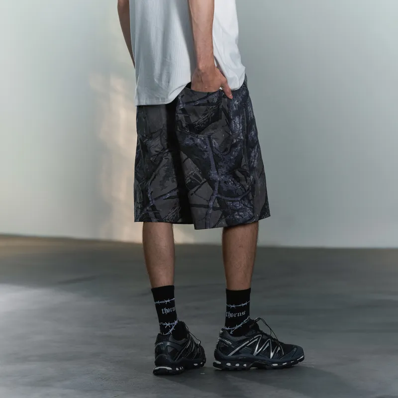 GRKC Casual Shorts Unisex Gray Black-6
