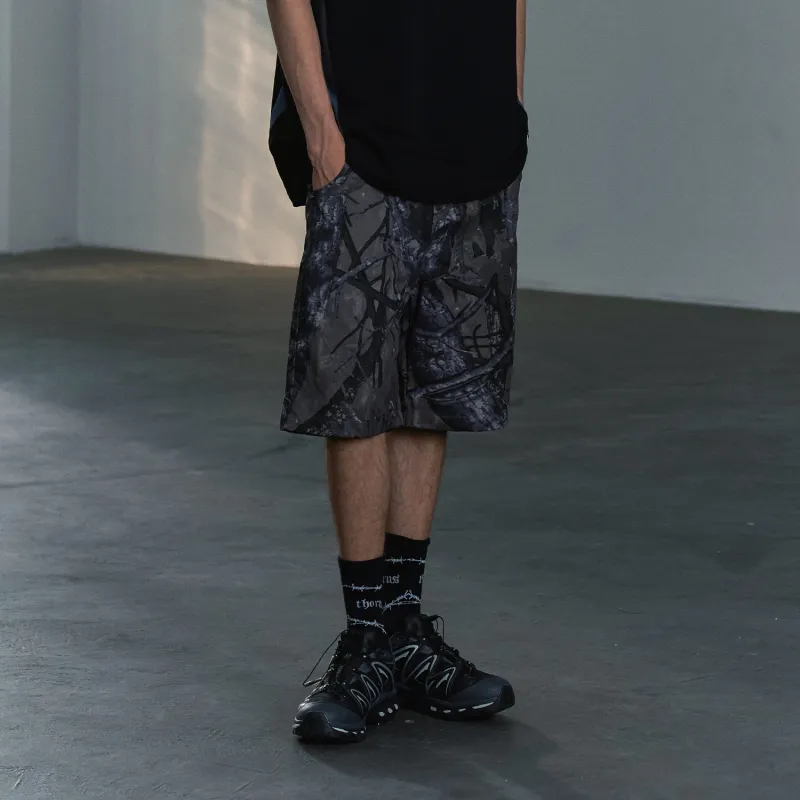 GRKC Casual Shorts Unisex Gray Black-5