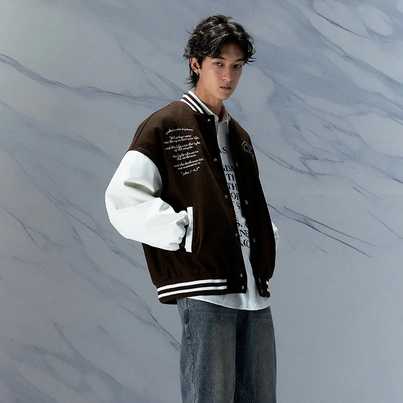 GRKC Baseball Jacket Unisex Brown-3