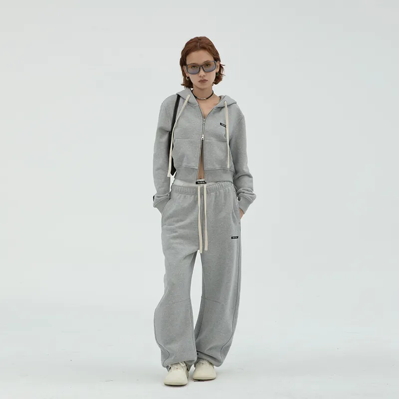 Apparition Knitted Sweatpants Unisex Heather Gray-2