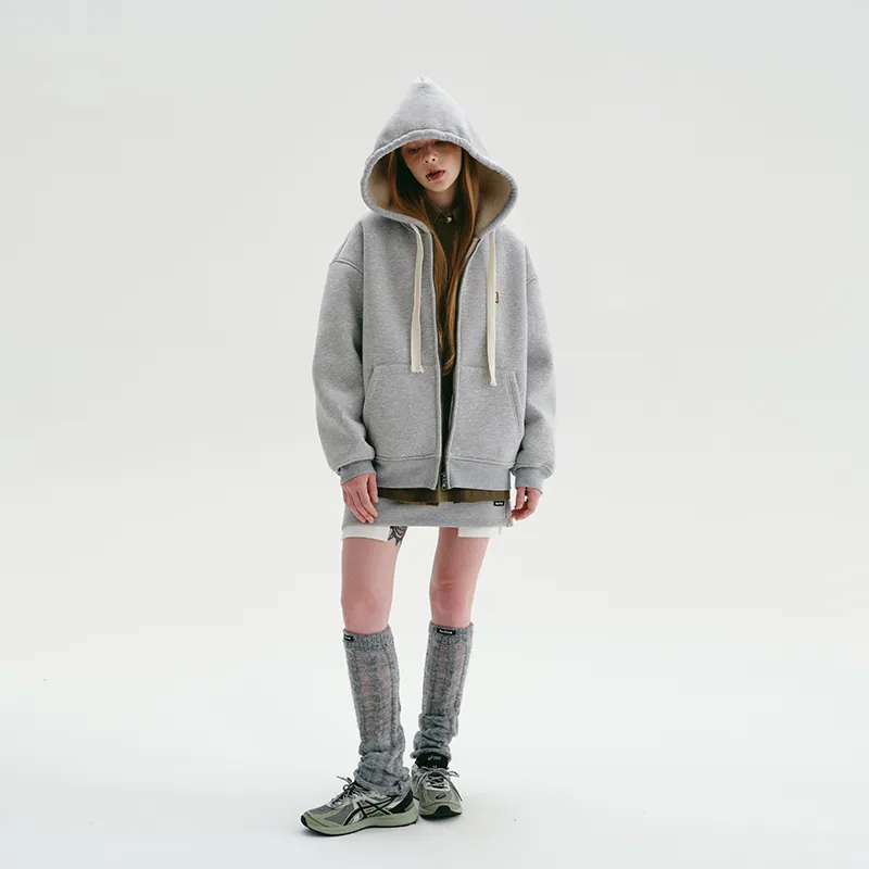 Apparition Velvet feel Coat Unisex Heather Gray-6