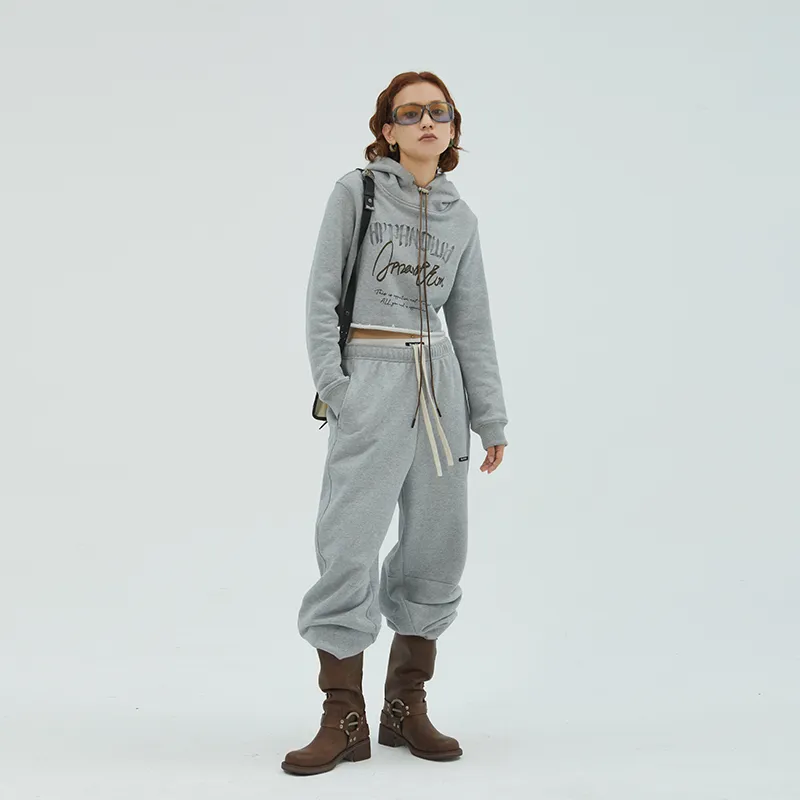 Apparition Knitted Sweatpants Unisex Heather Gray-5