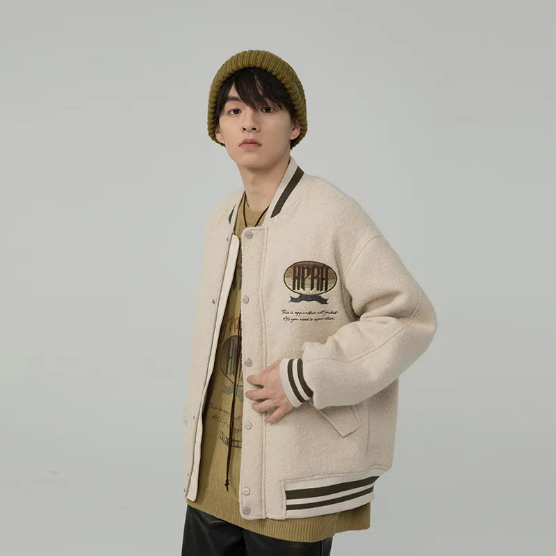 Apparition Baseball Jacket Unisex Antique White-4