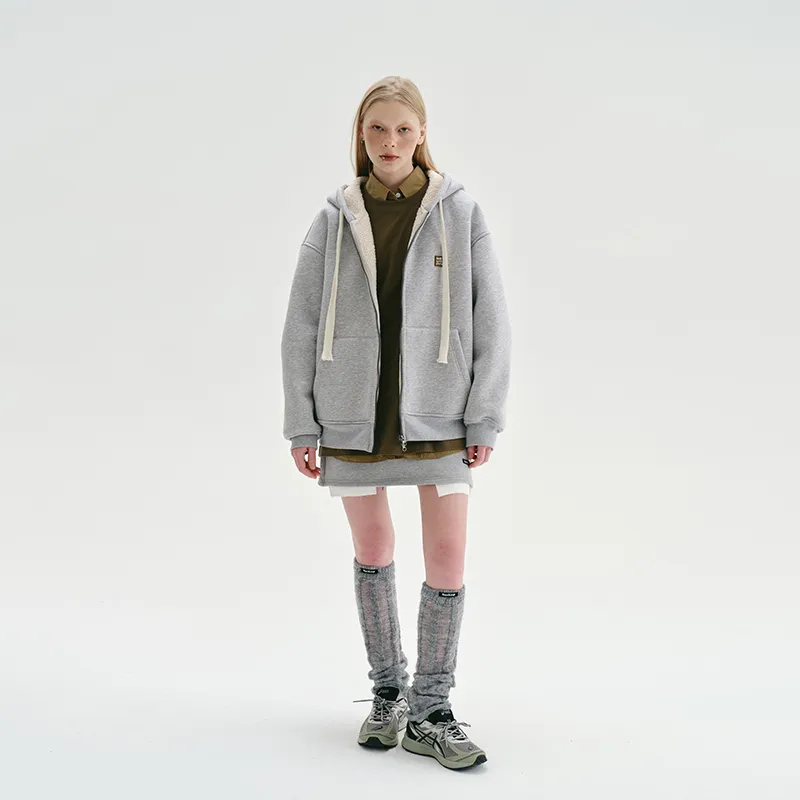 Apparition Velvet feel Coat Unisex Heather Gray-4