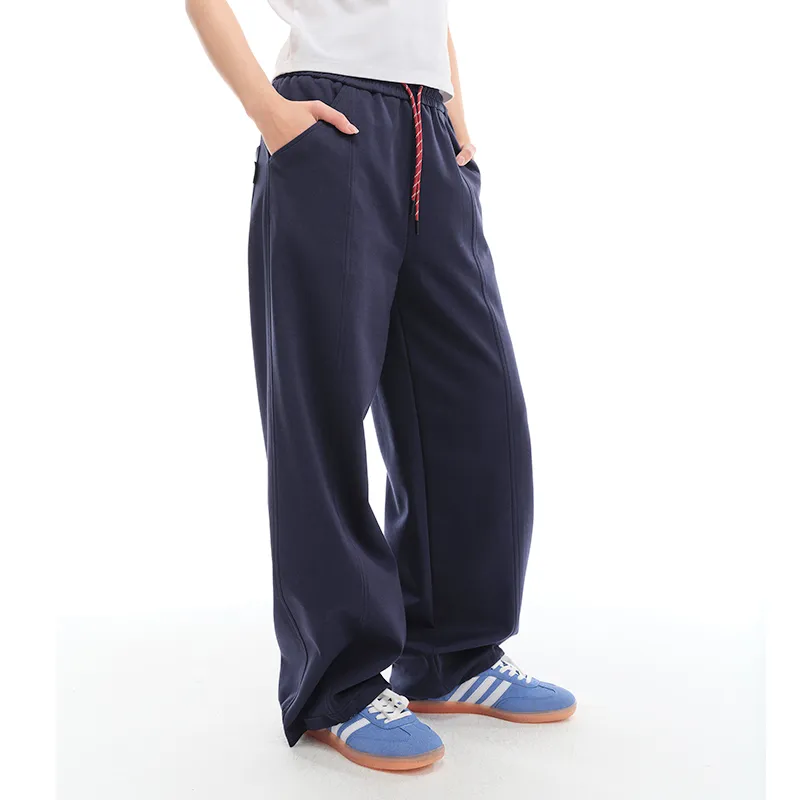 Apparition Knitted Sports Pants Unisex Navy Blue-2