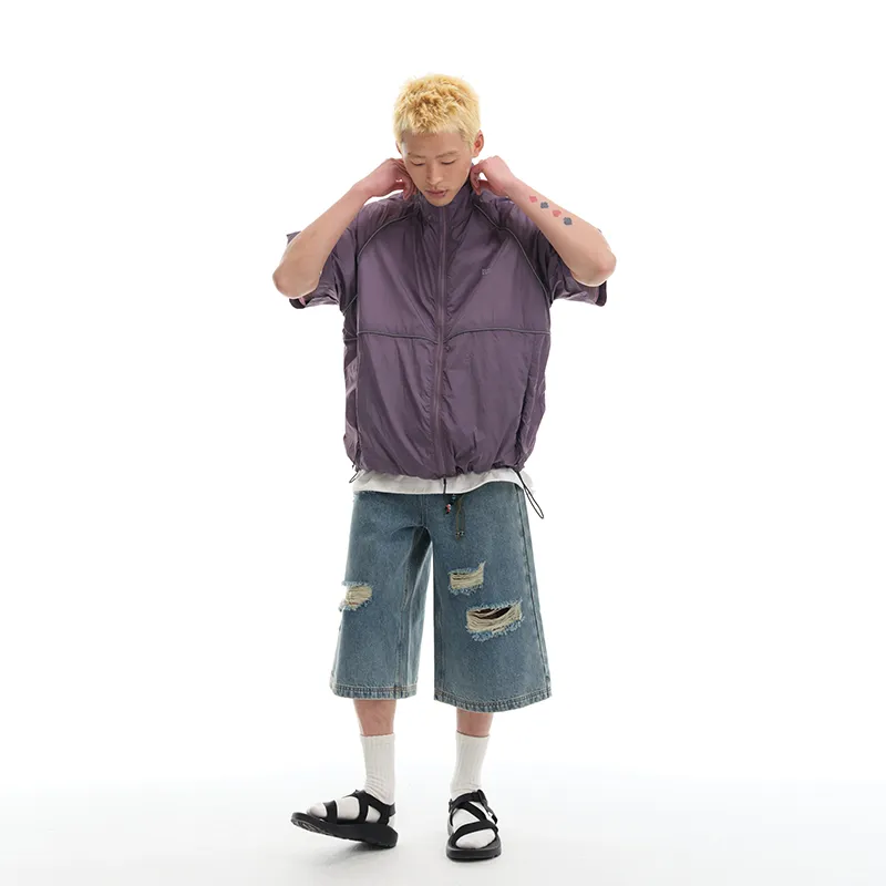 Apparition Denim Shorts Unisex Denim Blue-4