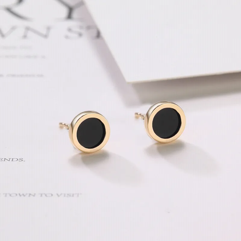 Avani Agate Cool Black Individual Earrings Unisex-7