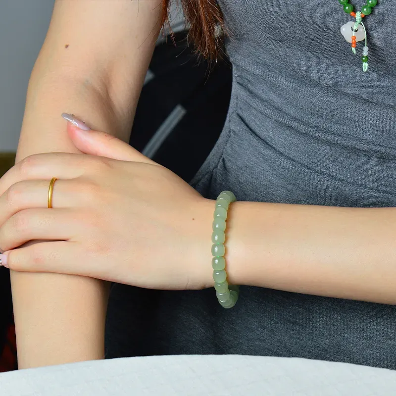 Avani Hetian Jade Bracelets Pale Greenish White Jade Women's-1