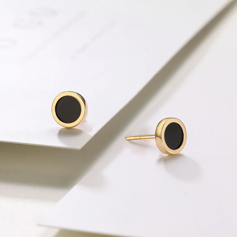 Avani Agate Cool Black Individual Earrings Unisex-8