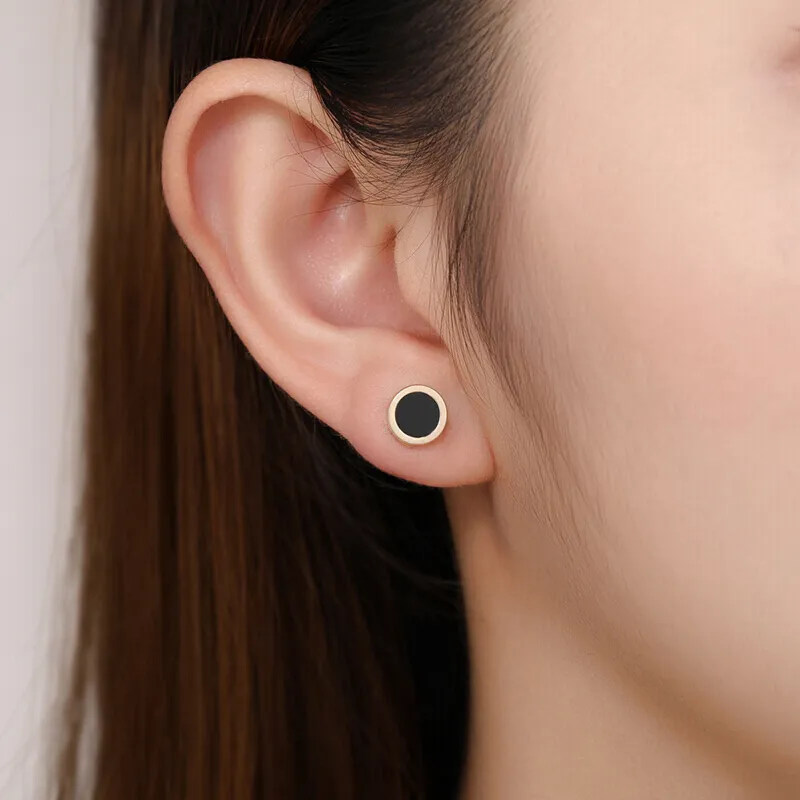 Avani Agate Cool Black Individual Earrings Unisex-3