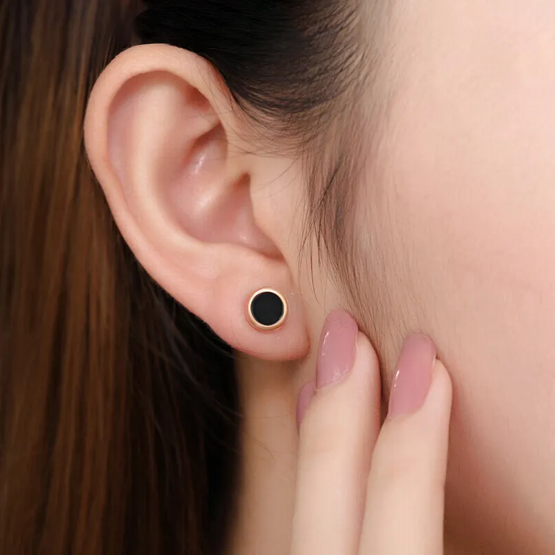 Avani Agate Cool Black Individual Earrings Unisex-6