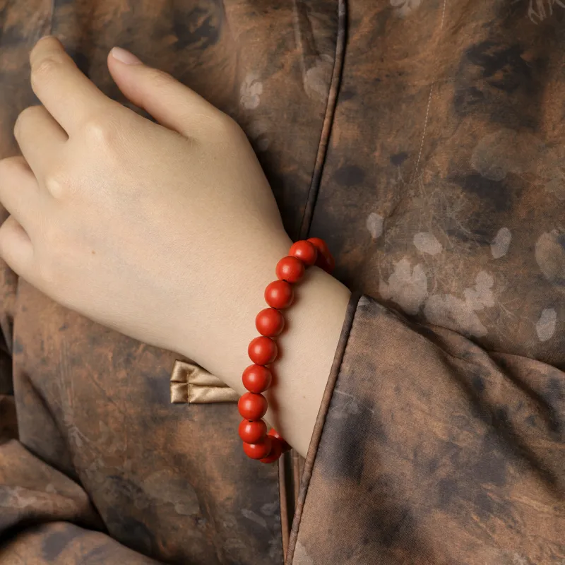 Honki Processing Cinnabar Jade Bracelets Unisex-4