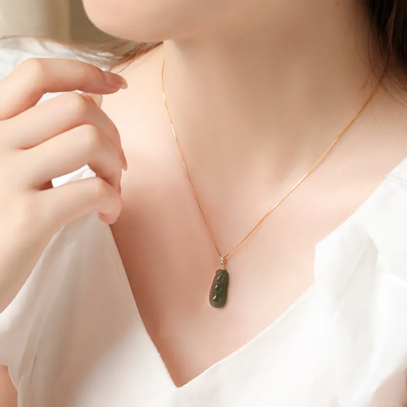 Honki Hetian Jade Pendants Jasper Unisex-4