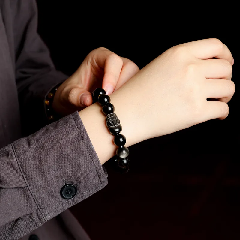 Honki Obsidian Bracelets Unisex-4