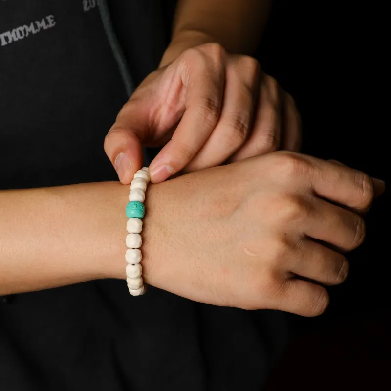 Honki White Jade Bodhi Bracelets Unisex-3
