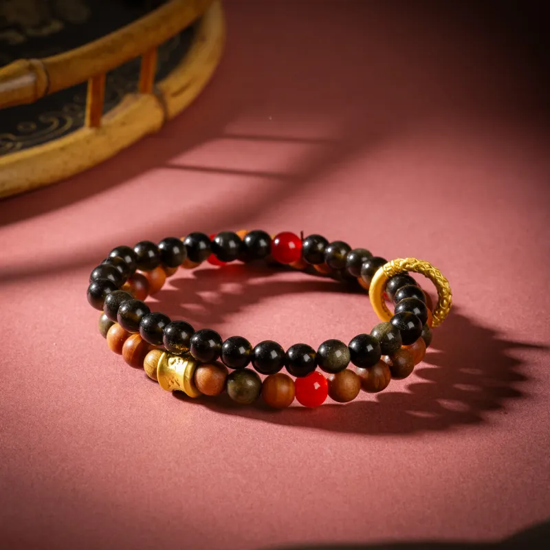 Honki Obsidian Bracelets Unisex-2