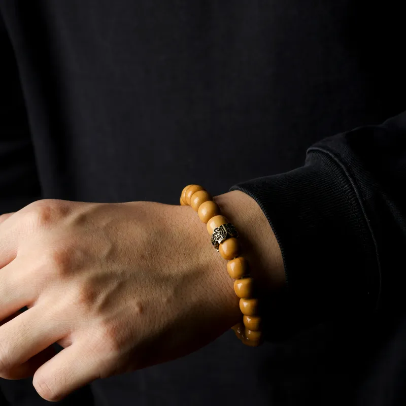 Honki Monkey Head Walnut Bracelets Unisex-3