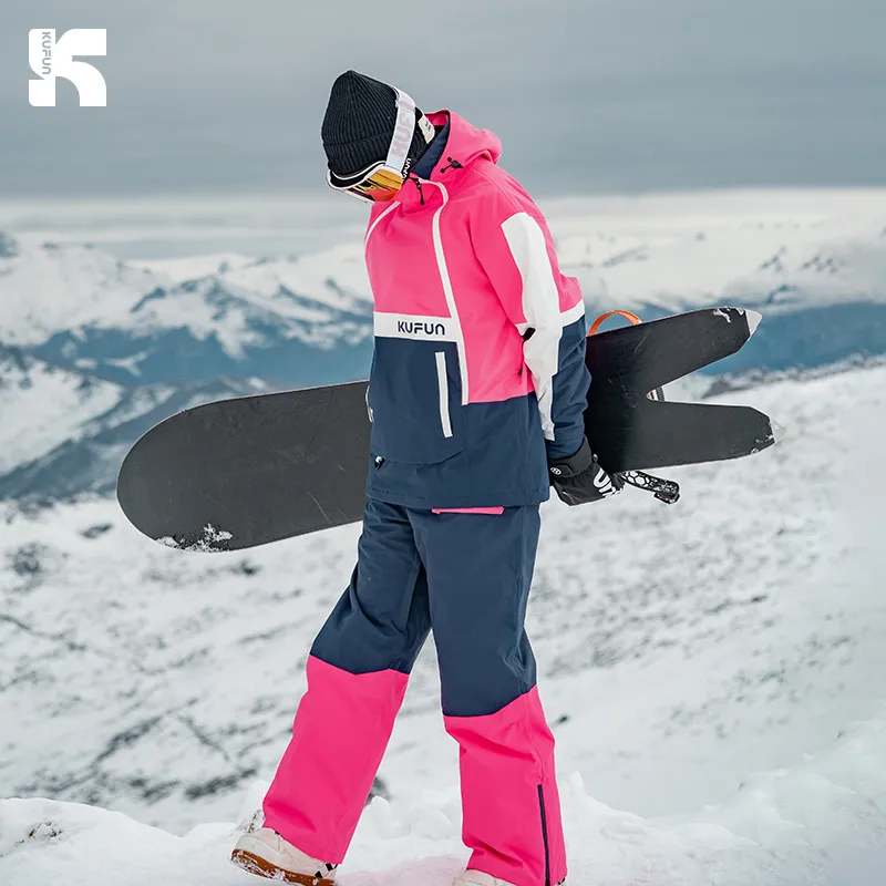 KUFUN Ski Suit Sets Unisex Hip Hop Ski Suit-5