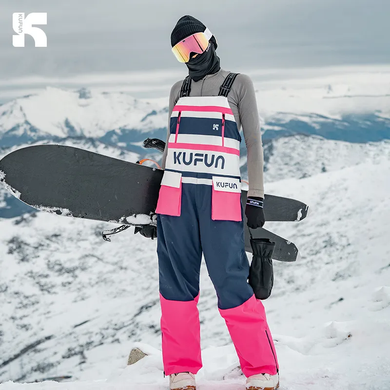 KUFUN Ski Suit Sets Unisex Hip Hop Ski Suit-3