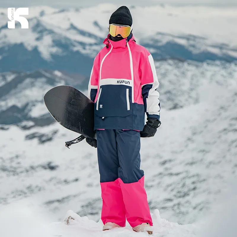 KUFUN Ski Suit Sets Unisex Hip Hop Ski Suit-2