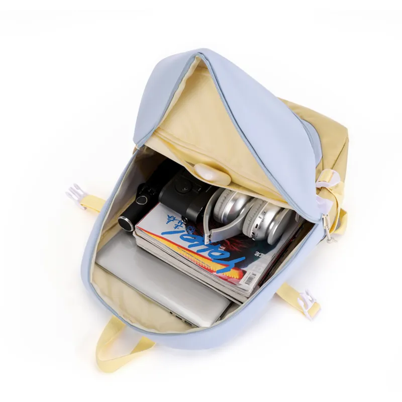 JEANSWEST Fabric Backpack Unisex Black/Dark Blue/Light Blue/Blue Yellow/Gray-15