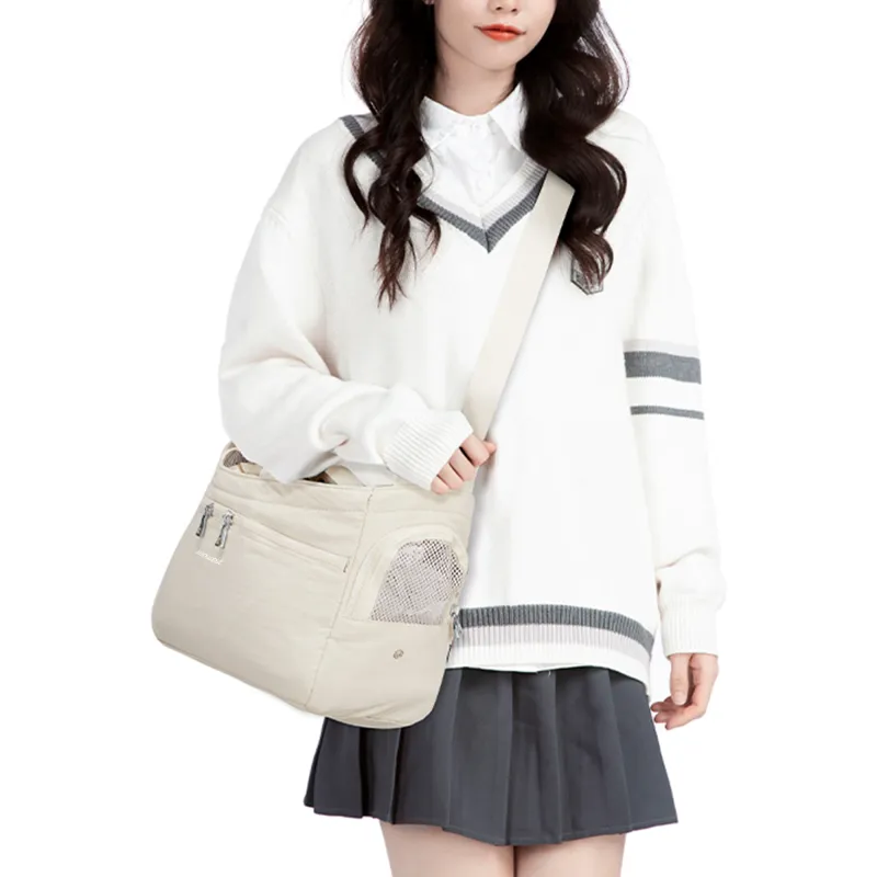 JEANSWEST Fabric One Shoulder Handbag Unisex Multicolor-7