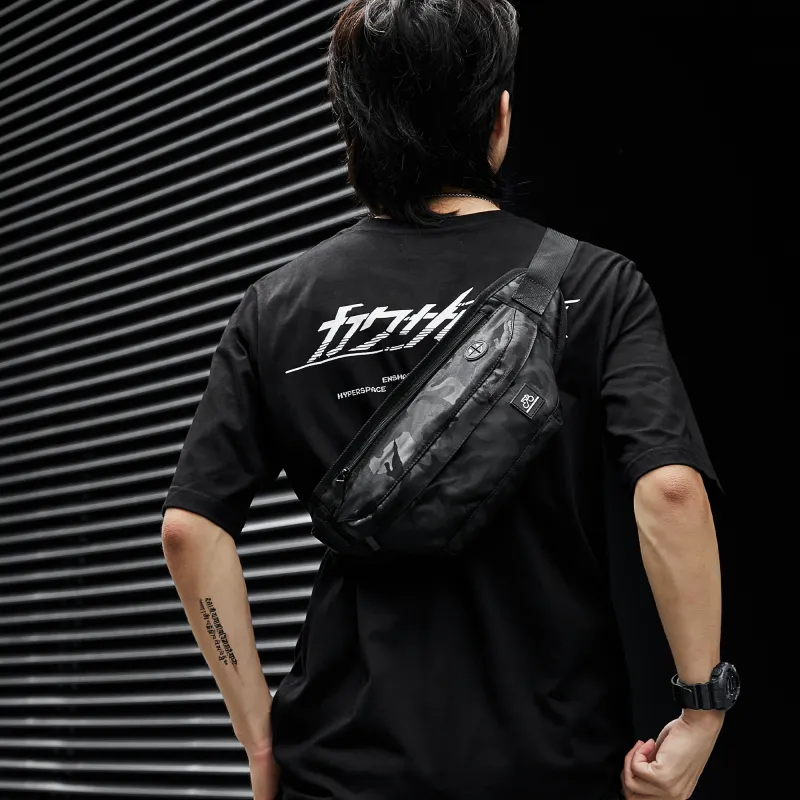 JEANSWEST Polyamide Fanny Pack Sling Bag Backpack Crossbody Bag Regular Men's Multicolor-3