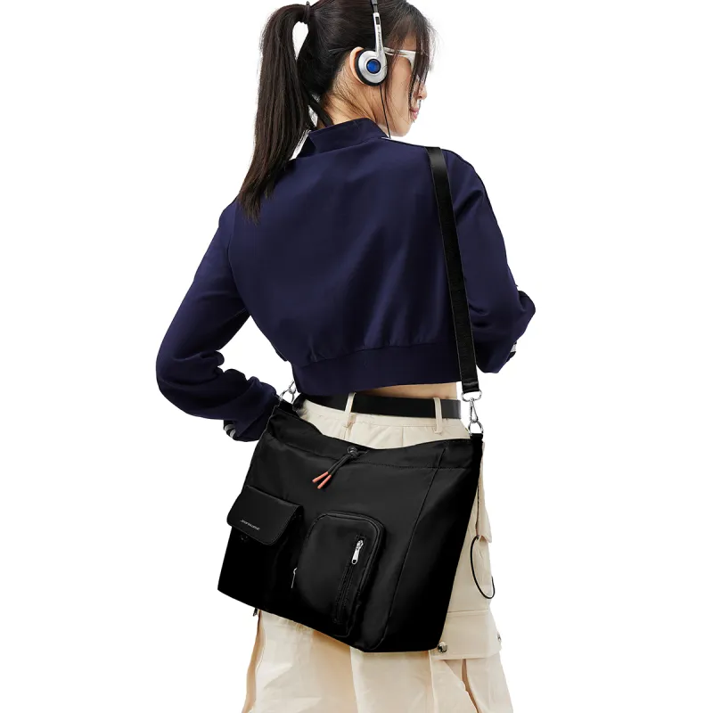 JEANSWEST Fabric Shoulder Bag Crossbody Bag Backpack Tote Regular Unisex Multicolor-5