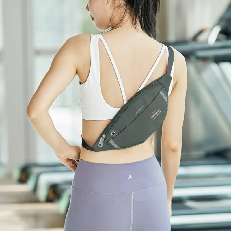 JEANSWEST Fabric Fanny Pack Regular Unisex Black/Pink Army Green Peacock Blue Light Blue Purple-29
