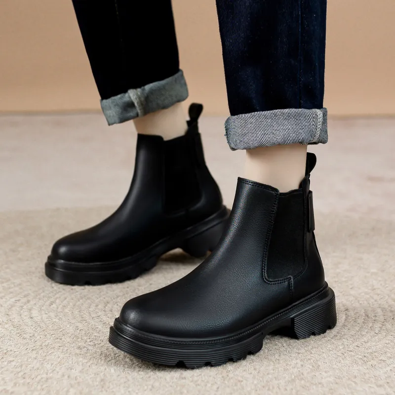 FLOSSIE Short Chelsea Boots 5cm Women's Black-3