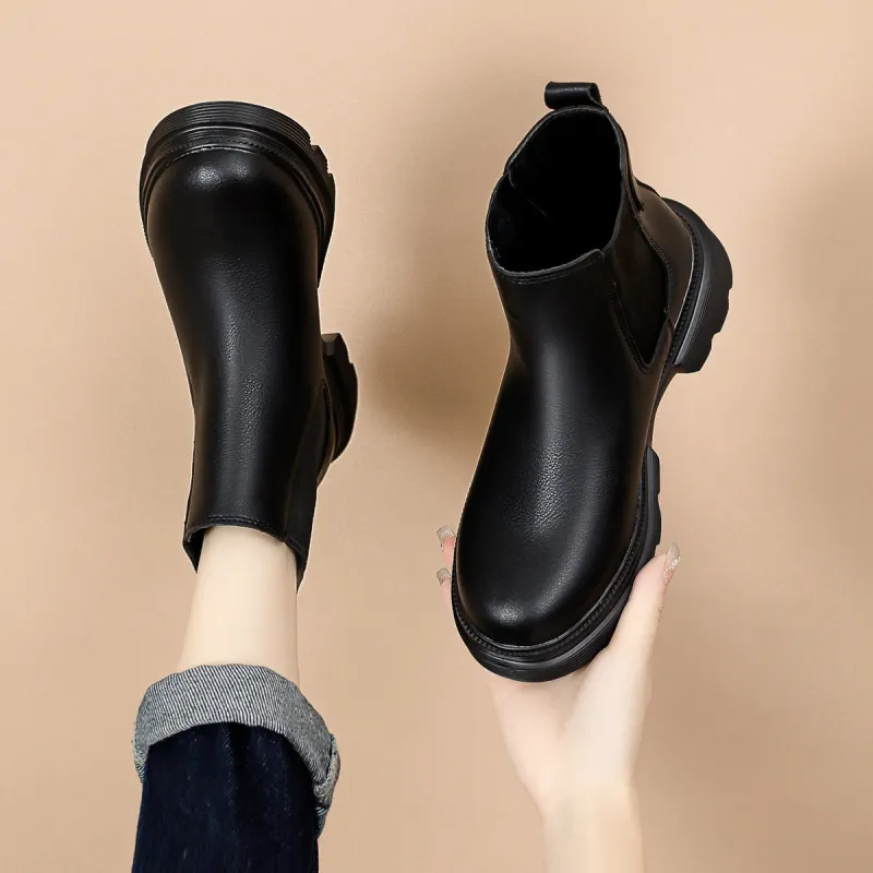 FLOSSIE Short Chelsea Boots 5cm Women's Black-4